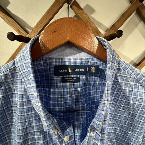 POLO RALPH LAUREN LONGSLEEVES MEN'S 100% COTTON SHIRT SIZE Large - Picture 5 of 8